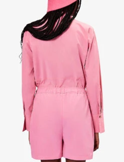 Whistles Lola Drawstring-waist Woven Shorts -Closet By She R04154605 PINK ALT03