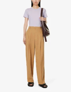 Vince Essential Round-neck Cotton-jersey T-shirt 8 Vince Essential Round-neck Cotton-jersey T-shirt -Closet By She R04154648 WISTERIA ALT01