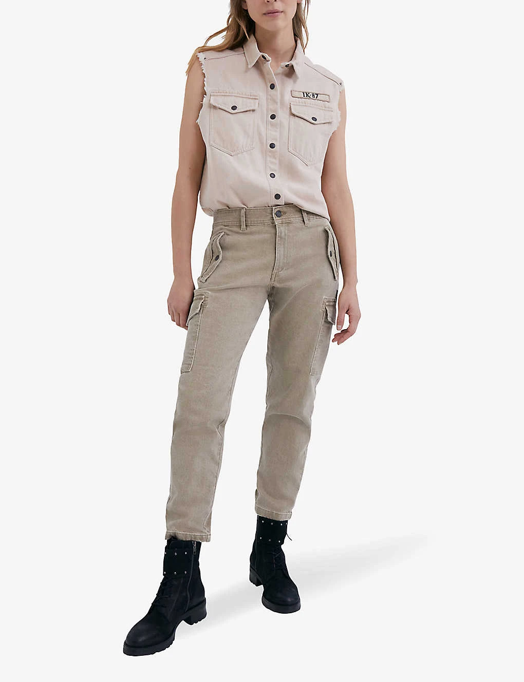 Ikks Cargo-pocket Straight-leg Mid-rise Jeans 4 Ikks Cargo-pocket Straight-leg Mid-rise Jeans - Image 2