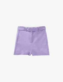 Ikks Triangle-buckle Stretch Cotton-blend Shorts