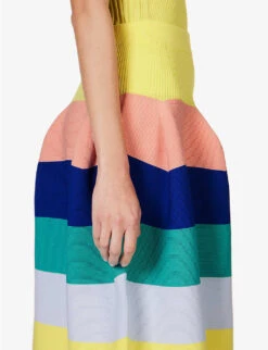 Pottery High-rise Recycled-polyester Midi Skirt -Closet By She R04157880 YELLOWMULTI ALT04