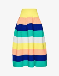 Pottery High-rise Recycled-polyester Midi Skirt