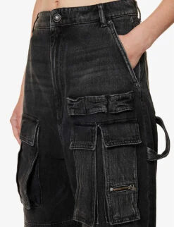 Sportmax Giraffa Patch-pocket Straight-leg Mid-rise Jeans -Closet By She R04158885 BLACK ALT04