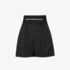 ALEXANDER WANG Safari Logo-print High-rise Cotton-blend Shorts -Closet By She R04160687 BLACK M