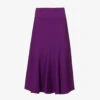 STELLA MCCARTNEY Mid-rise Flared-hem Knitted Midi Skirt -Closet By She R04160802 BRIGHTPURPLE M