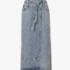 Low Rider Faded-wash Denim Midi Skirt -Closet By She R04161059 SUNFADEDENIM M