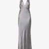 BEC + BRIDGE Lorelai V-neck Satin Maxi Dress -Closet By She R04161117 LAVENDERASH M
