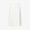 Max Mara Renata Flared-hem Woven Midi Skirt -Closet By She R04161465 SILK M