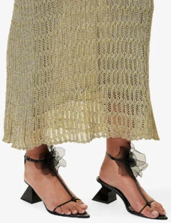 Honeycomb Strapless Rayon-knitted Midi Dress 13 Honeycomb Strapless Rayon-knitted Midi Dress -Closet By She R04161515 GOLDWEED ALT05