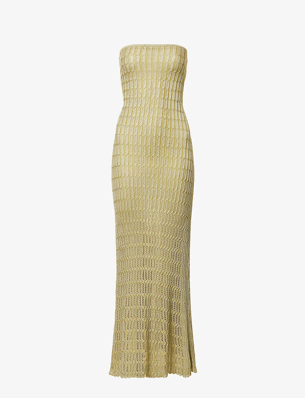 Honeycomb Strapless Rayon-knitted Midi Dress 3 Honeycomb Strapless Rayon-knitted Midi Dress
