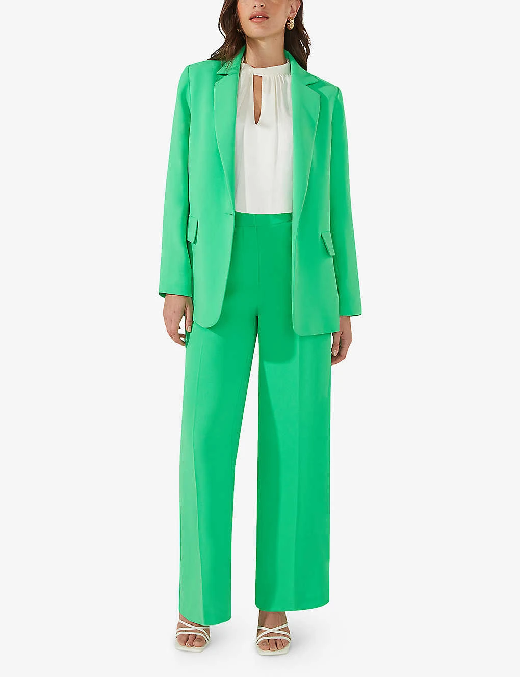 Wide-leg Mid-rise Woven Trousers 4 Wide-leg Mid-rise Woven Trousers - Image 2