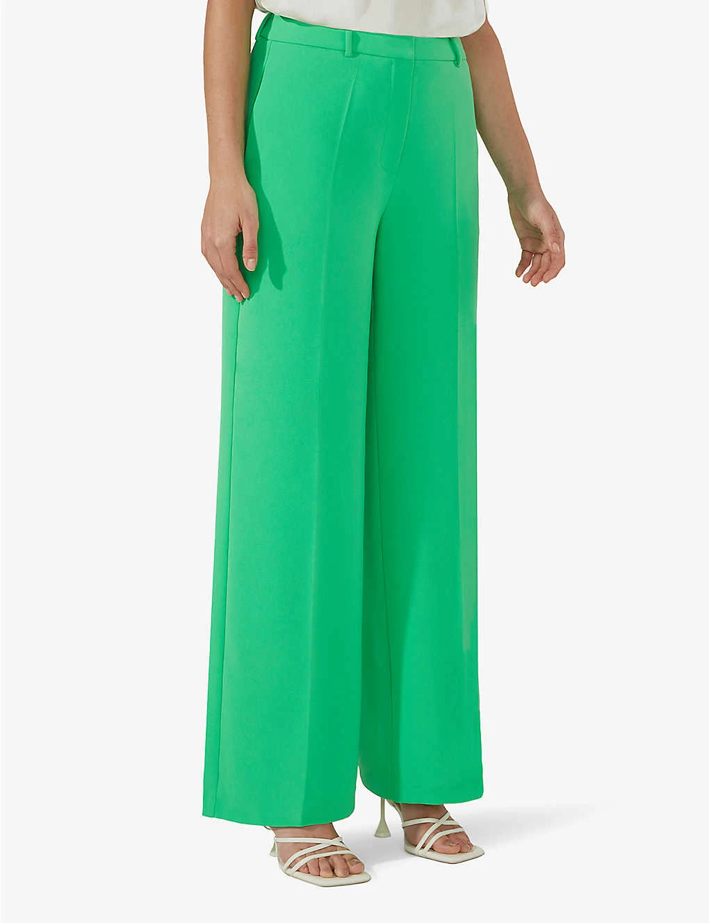 Wide-leg Mid-rise Woven Trousers 5 Wide-leg Mid-rise Woven Trousers - Image 3