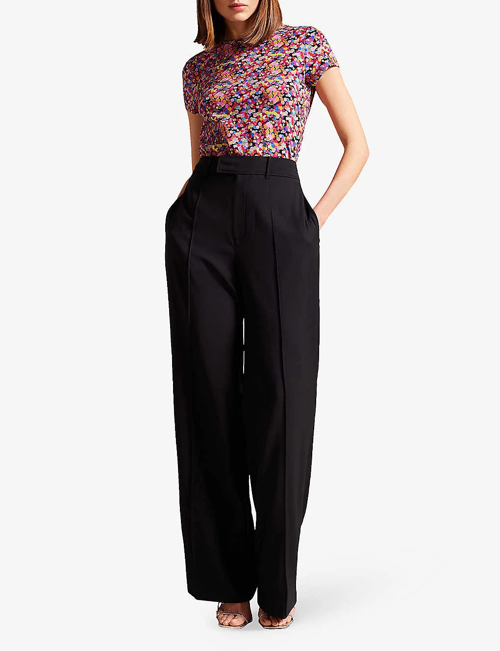 Ted Baker Phebie Confetti-print Stretch-woven T-shirt 4 Ted Baker Phebie Confetti-print Stretch-woven T-shirt - Image 2