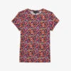 Ted Baker Phebie Confetti-print Stretch-woven T-shirt -Closet By She R04162189 BLACK M