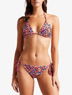 Ted Baker Jennyee Reversible Graphic-print Bikini Bottoms -Closet By She R04162194 BLACK ALT02
