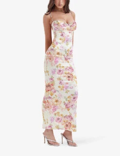 Josefina Floral-print Stretch-woven Maxi Dress 9 Josefina Floral-print Stretch-woven Maxi Dress -Closet By She R04162254 IVORYFLORAL ALT02