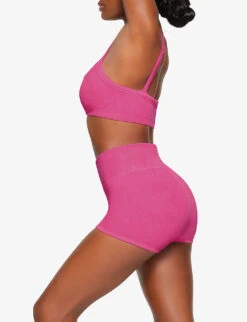 Terry Lounge High-rise Stretch-modal Shorts -Closet By She R04164395 WATERMELON ALT02