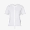 Short-sleeved Round-neck Stretch-cotton T-shirt -Closet By She R04164414 WHITE M