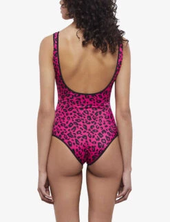 THE KOOPLES Scoop-neck Leopard-print Woven Swimsuit -Closet By She R04165085 BLACKPINK ALT03