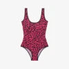 THE KOOPLES Scoop-neck Leopard-print Woven Swimsuit -Closet By She R04165085 BLACKPINK M