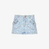 ERL Star-pattern Mid-rise Denim Mini Skirt -Closet By She R04165356 LIGHTBLUE M