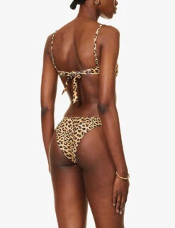 Clovelly Animal-print Recycled Nylon-blend Bikini Top -Closet By She R04165702 JAGUAR ALT03