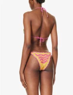 It's Now Cool Crochet Sea Me Crocheted Cotton Triangle Bikini Top -Closet By She R04165798 SEAMETRUECROCHET ALT02