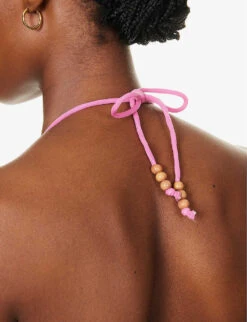 It's Now Cool Crochet Sea Me Crocheted Cotton Triangle Bikini Top -Closet By She R04165798 SEAMETRUECROCHET ALT03