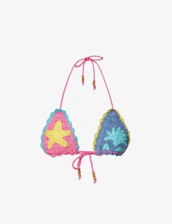 It's Now Cool Crochet Sea Me Crocheted Cotton Triangle Bikini Top