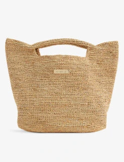 Paloma Raffia Top-handle Bag