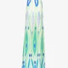 Ikat-print Woven Maxi Dress 1 Ikat-print Woven Maxi Dress -Closet By She R04166394 BLUEMULTI M