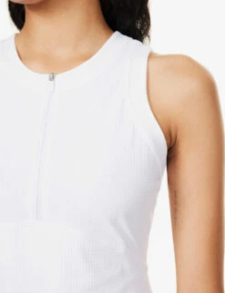 Lululemon Grid-texture Zipped Stretch-woven Mini Dress -Closet By She R04166423 WHITE ALT04
