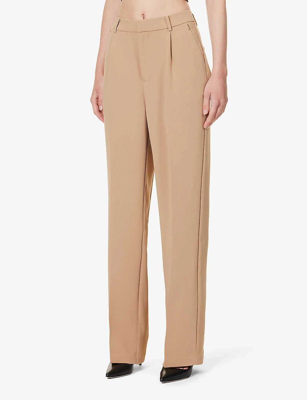 GOOD AMERICAN Luxe Straight-leg Mid-rise Woven Trousers 5 GOOD AMERICAN Luxe Straight-leg Mid-rise Woven Trousers - Image 3