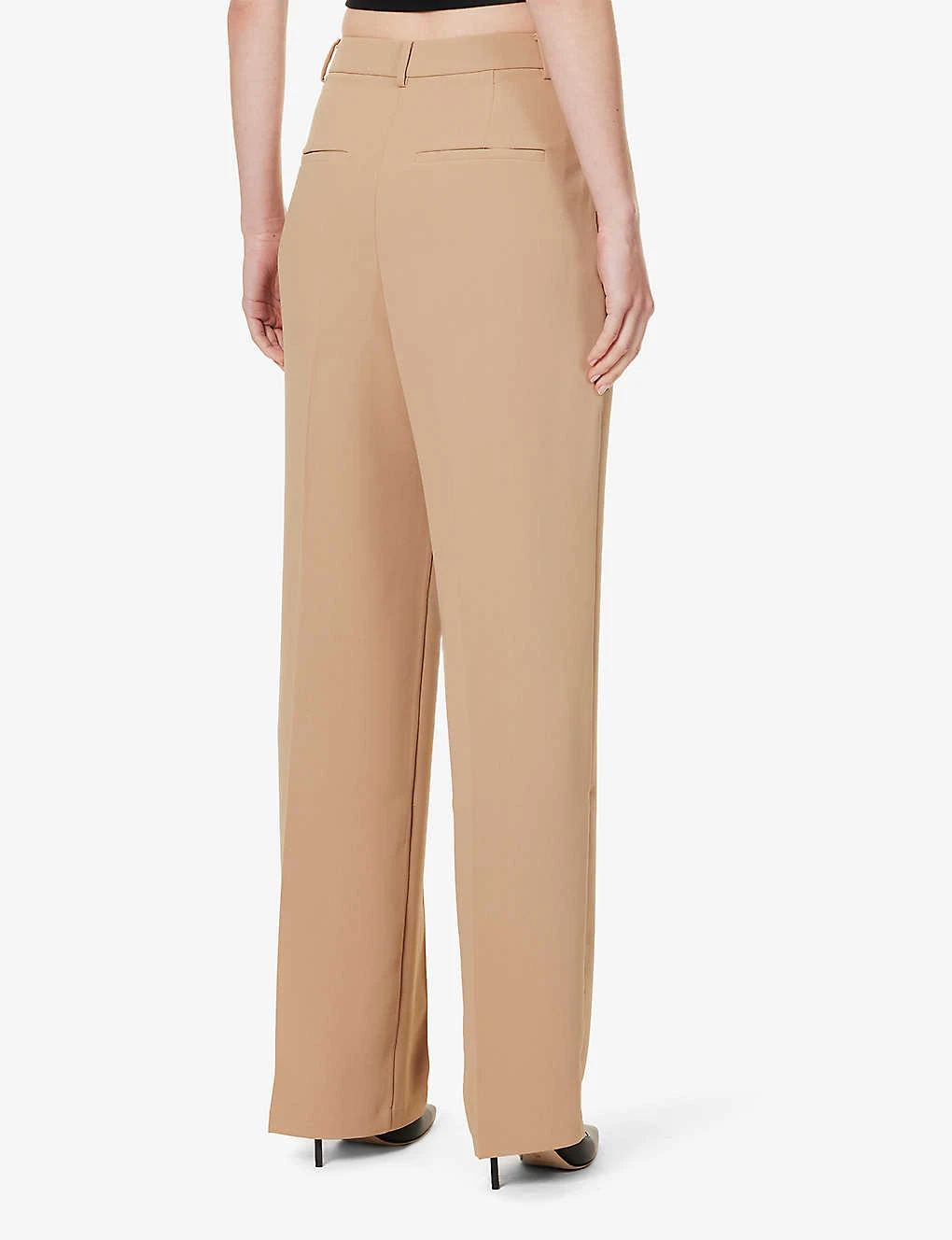 GOOD AMERICAN Luxe Straight-leg Mid-rise Woven Trousers 6 GOOD AMERICAN Luxe Straight-leg Mid-rise Woven Trousers - Image 4