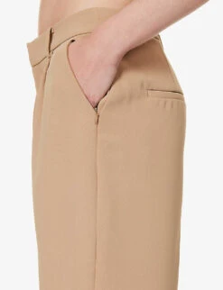 GOOD AMERICAN Luxe Straight-leg Mid-rise Woven Trousers 11 GOOD AMERICAN Luxe Straight-leg Mid-rise Woven Trousers -Closet By She R04166625 PECAN001 ALT04