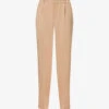 GOOD AMERICAN Luxe Straight-leg Mid-rise Woven Trousers -Closet By She R04166625 PECAN001 M