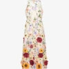 Floral-print High-neck Woven Midi Dress 1 Floral-print High-neck Woven Midi Dress -Closet By She R04167253 NUDE M