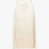 Koshulya Colour-block Silk Midi Skirt -Closet By She R04168299 CREAM M