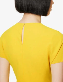 Adriana Crepe Midi Dress -Closet By She R04168588 BRIGHTYELLOW ALT05