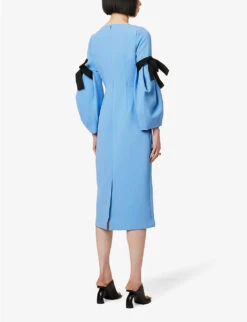 Venturi Bow-embellished Crepe Midi Dress -Closet By She R04168591 CIELOAMORIA ALT03