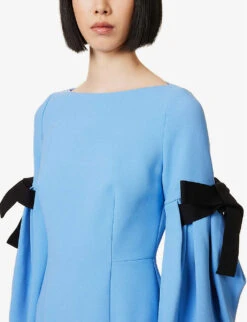 Venturi Bow-embellished Crepe Midi Dress -Closet By She R04168591 CIELOAMORIA ALT04