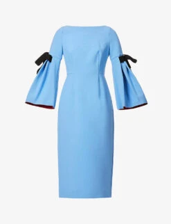 Venturi Bow-embellished Crepe Midi Dress