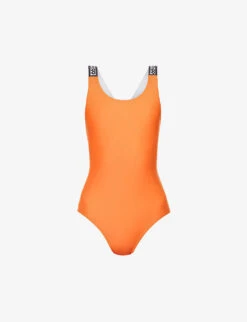 Exclusive Logo-print Stretch-recycled Polyamide Swimsuit