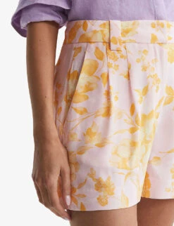 Reiss Bonnie High-rise Floral-print Woven Shorts -Closet By She R04168933 MULTI ALT04