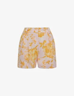 Reiss Bonnie High-rise Floral-print Woven Shorts