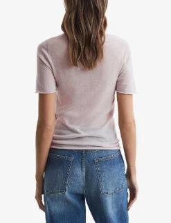 Reiss Alicia Round-neck Knitted Wool T-shirt -Closet By She R04169287 NEUTRAL ALT03
