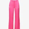 Exclusive Ashley Wide-leg Mid-rise Woven Trousers -Closet By She R04169547 FUCHSIA M