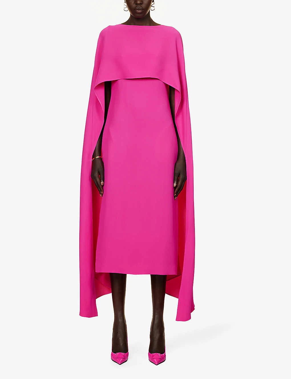 Valentino Silk Cape Midi Dress 5 Valentino Silk Cape Midi Dress - Image 3