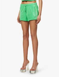 Juicy Couture Diamante-embellished Velour Shorts 9 Juicy Couture Diamante-embellished Velour Shorts -Closet By She R04169941 ANDEANTOUCAN ALT02