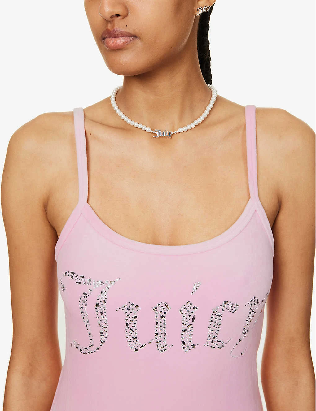 Juicy Couture Scoop-neck Brand-embellished Velour Mini Dress 7 Juicy Couture Scoop-neck Brand-embellished Velour Mini Dress - Image 5